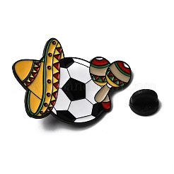 Emaille-Anstecknadeln mit Mexiko-Fußballmotiv&nbsp;JEWB-D310-07EB-04