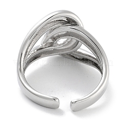 Стойка металлизированный узел латунь открытые манжеты кольца&nbsp;RJEW-Z059-18P