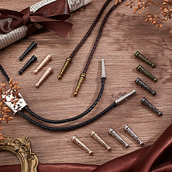 18 шт. 9-х цветные цинковые наконечники для шнура&nbsp;FIND-GA0008-01