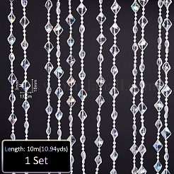 10м пластиковые подвесные хрустальные бусины&nbsp;AJEW-GA0007-76