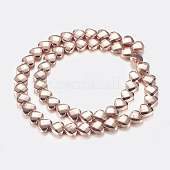 Chapelets de perles en hématite synthétique sans magnétiques&nbsp;G-P338-22A-8mm-RG
