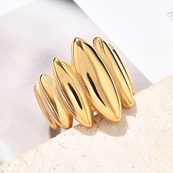 Кольца для пальцев из нержавеющей стали 304 в форме конского глаза&nbsp;RJEW-Q012-06G