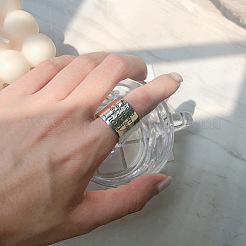 Слово ты сильнее чем ты думаешь узор латунные манжеты кольца для женщин&nbsp;FS-WG5CCAF-01