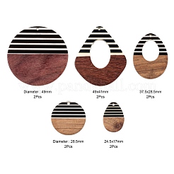 10 colgante de resina y madera de nogal de 5 estilos.&nbsp;RESI-LS0001-20