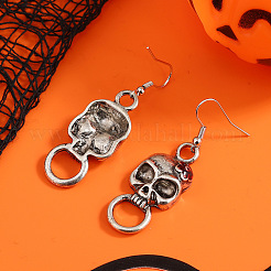 Серьги-подвески в виде черепа из сплава&nbsp;NN1377