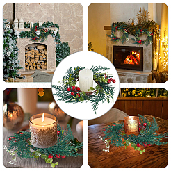 ПП пластик и пенопласт и проволока рождественский венок&nbsp;AJEW-WH20060-21