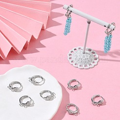 Латунные серьги-кольца из прозрачного кубического циркония&nbsp;XGR0153P-92P