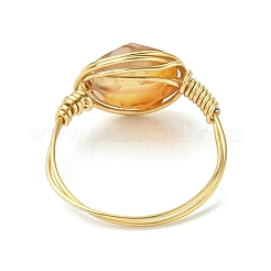 Плоские круглые кольца из натуральной красной яшмы&nbsp;RJEW-JR00827-01