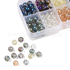 220шт 10 цвета гальванические стеклянные бусины&nbsp;EGLA-YW0003-26