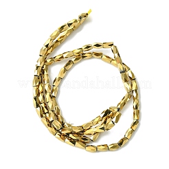 Стеклянные бусины с гальваническим покрытием &nbsp;GLAA-Q101-02B-FP01