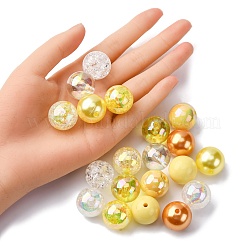 20 шт. 10-х цветные прозрачные и непрозрачные акриловые бусины&nbsp;MACR-FP0001-20