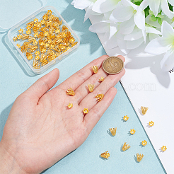 100 шт. 2-х стильный латунный колпачок для бусины&nbsp;KK-NB0003-25