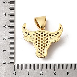 Pendenti in zirconi cubici trasparenti in micro pavè di ottone&nbsp;KK-H267-060C-G