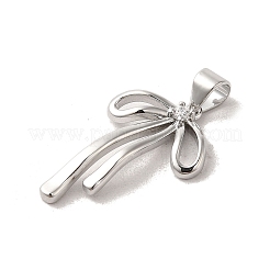 Латунные микропаве прозрачные подвески с фианитом&nbsp;KK-R155-02P