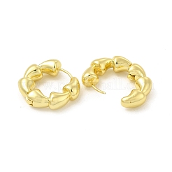Orecchini a cerchio avvolgenti trapezoidali in ottone da donna&nbsp;EJEW-E273-18LG