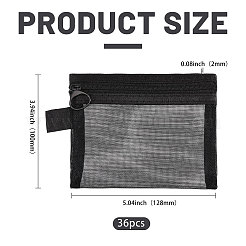 Bolsas de maquillaje de malla de nailon con cremallera&nbsp;AJEW-WH0609-513C