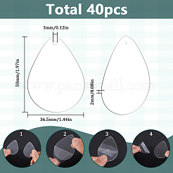Подвески из прозрачных акриловых дисков&nbsp;TACR-SC0001-38B