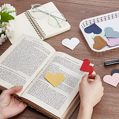 30 шт. 10 цвета PU кожа протекторы для уголков сердца&nbsp;AJEW-GA0008-23