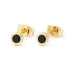 Ottone micro spianare orecchini zirconi&nbsp;EJEW-F405-22B-G01