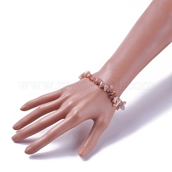 Natürliche Rhodochrosit-Perlen Stretch-Armbänder&nbsp;BJEW-JB04152-04