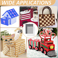 8 шт. 2-х видов пластиковых листов холста для вышивки&nbsp;DIY-PH0031-37