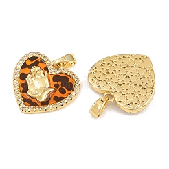 Pendentifs en laiton zircon cubique transparent&nbsp;CU-CBA415D-11G-02