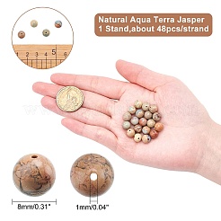 Fili di perline naturali aqua jasper&nbsp;G-AR0001-70