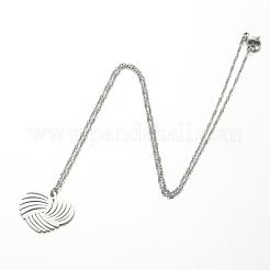 Colliers pendentifs creux en acier inoxydable 304&nbsp;FS-WGE7531-09