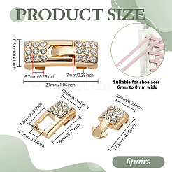 6 пара застежек-кнопок из цинкового сплава со стразами&nbsp;FIND-FG0005-21KCG
