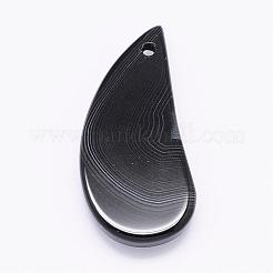 Агатовые подвески из натурального черного агата&nbsp;G-K178-16C