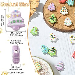 16шт 16 цвета фарфоровые бусины ручной работы&nbsp;PORC-CJ0001-13