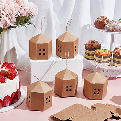10 Stück Geschenkverpackungsbox aus Papier mit Sichtfenster und Kordel&nbsp;CON-WH0112-064A
