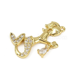 Pendentifs avec zircon cubiques à micro-pavés en laiton&nbsp;KK-M322-33G