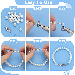 6 комплект 3-х цветных латунных застежек с микропаве из прозрачного кубического циркония&nbsp;KK-ME0003-48