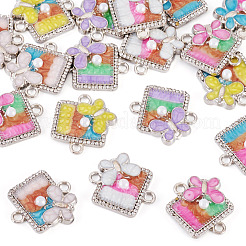 24 pz 6 colori ciondoli connettore in lega di smalto&nbsp;FIND-TA0009-52