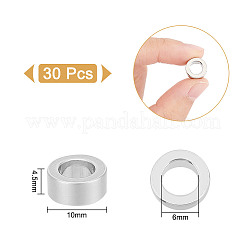 30 шт. 201 бусины из нержавеющей стали&nbsp;STAS-UN0053-87