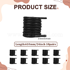 10 пара шнурков из полиэстера&nbsp;AJEW-ME0001-63B