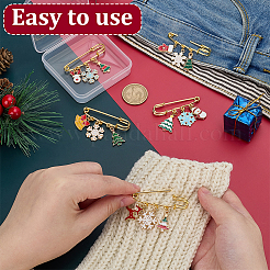 5 шт. железные броши на рождественскую тематику&nbsp;JEWB-PH01270