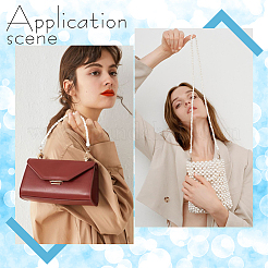 4 шт. 2 стиля пластиковых ремешков для сумок с бусинами из искусственного жемчуга&nbsp;FIND-PH0008-20