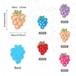 20 шт. двухцветных стразовых накладок&nbsp;PATC-TA0001-07D