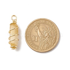 Natürliche Topas-Jade-Doppelend-Spitzenanhänger&nbsp;PALLOY-JF01685-04