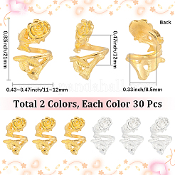 60 шт. 2-х цветные бусины-разделители из сплава&nbsp;FIND-SC0017-90