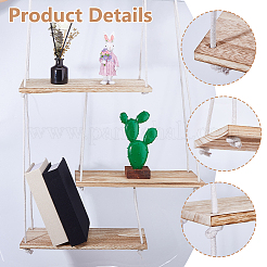 Estante colgante de madera&nbsp;ODIS-WH0099-206