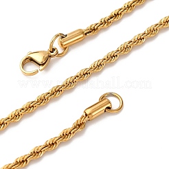 Ожерелья из цепочек из нержавеющей стали 304 толщиной 3 мм&nbsp;NJEW-P338-01A-G