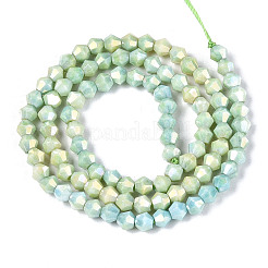 Антикоррозийные гальванические биконические стеклянные бусины&nbsp;X-EGLA-T021-4mm-16-09