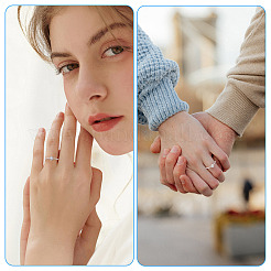 18 Stück 304 Edelstahl-Fingerring-Strass-Einstellungen&nbsp;STAS-TA0005-86P