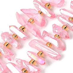 Гальванические природный кристалл кварца бусы пряди&nbsp;G-F800-F