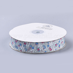 Blumenmuster bedruckte Polyester-Organza-Bänder&nbsp;ORIB-Q034-04
