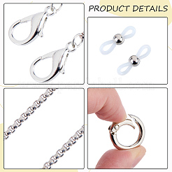 Cadenas de hierro para gafas&nbsp;AJEW-CN0006-72P