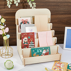 5-уровневые деревянные подставки для держателей карт&nbsp;ODIS-WH0078-53A